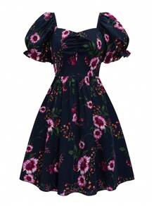 SHEIN Clasi Plus Size Women Casual Vacation Striped Dress For Summer - Multicolor - View 1