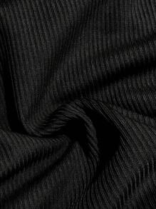 Springbreak Women's Bikini Set, Bandeau Top, Hollow Back, Criss-Cross Straps, Shell Starfish, Ribbed Texture For Summer Beach Vacation - Black - View 6