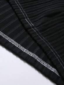 Manfinity Homme Plus Size Men Contrast Color Crew Neck Short Sleeve Ribbed Casual T-Shirt - Multicolor - View 6