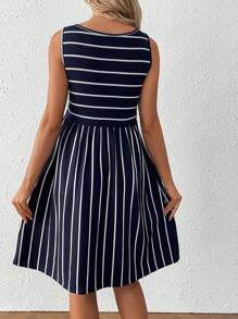 SHEIN Top con tirantes a rayas para embarazo y lactancia, ropa de uso diario informal
