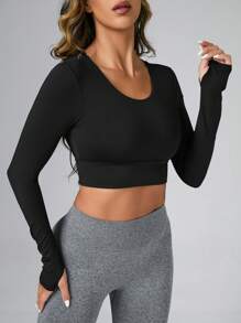 Easithlete Camo Print Letter Tape Panel Sports Tank Top Gym Topworkout Tank Top - Black - View 6