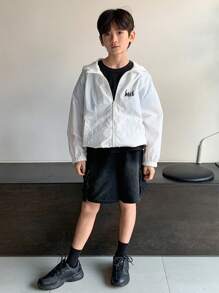 DAZY Tween Boy Kids Fall Jacket,Back To School Clothes - White - View 2