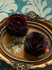 PinupPomp 2 件 3D 玫瑰乳贴，女士内衣配饰 - 紅色 - 查看 1