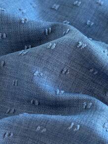 Vintaside Kids Young Girl Ruffle Trim Summer Skirt, Fashionable Versatile Fitting For Vacation And Gatherings - Blue - View 7