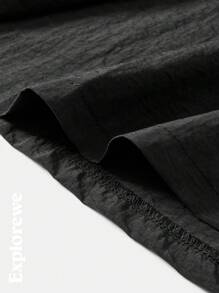 SHEIN Teen Girl Elastic Waist Waterproof Long Casual Skirt - Grey - View 9