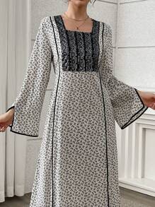 Yasmyna 女士土耳其长袍和阿拉伯传统长裙 - 黑色 - 查看 1