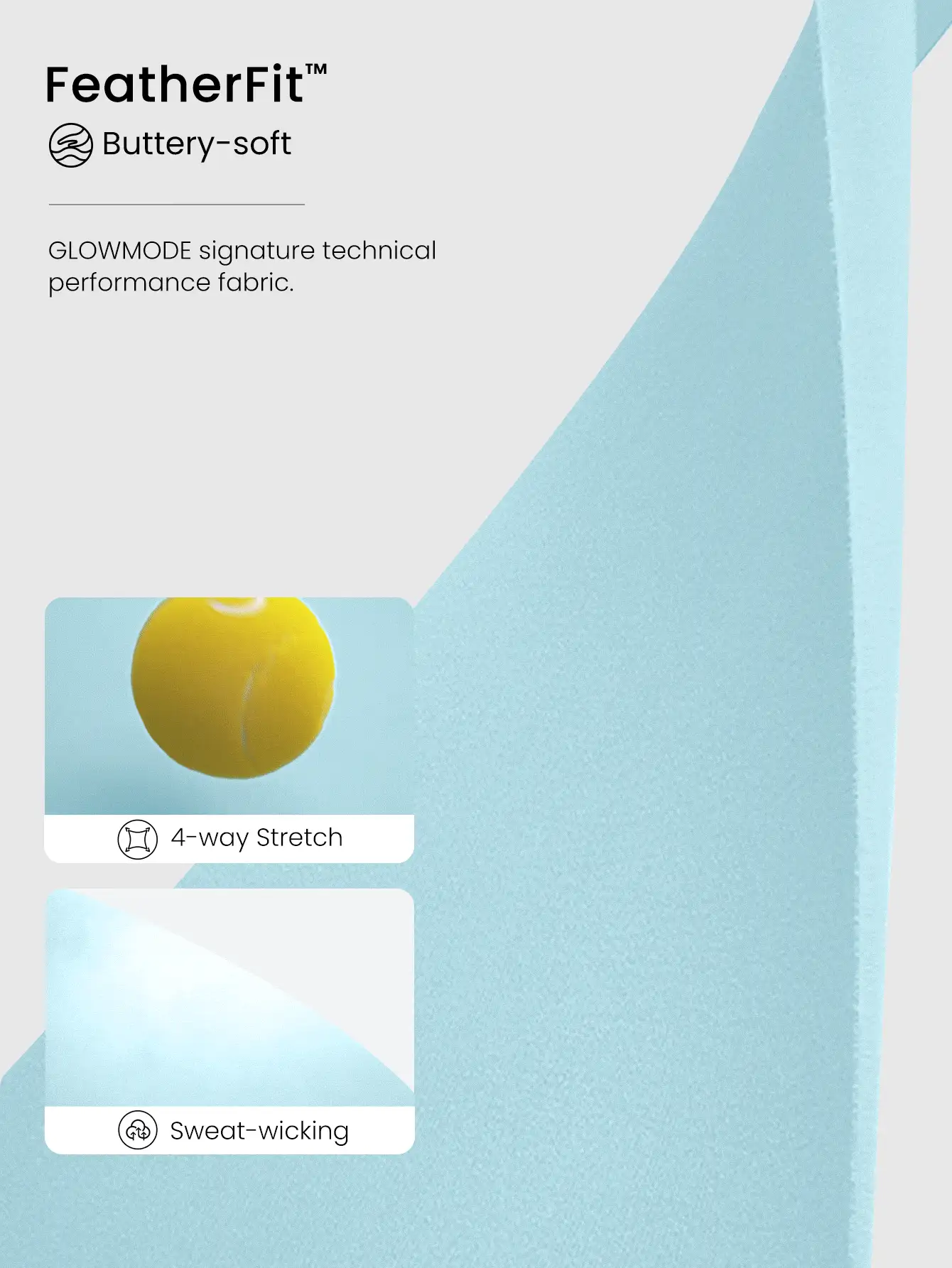 GLOWMODE FeatherFit™ U 型背心短款运动背心低冲击瑜伽日常