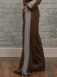 MUSERA Straight Leg Drawstring Waist High Rise Track Pants Vacation  Capsule Summer Airport Holiday Fall, Autumn, Winter, Back To School Fall Autumn Winter Christmas Elegant