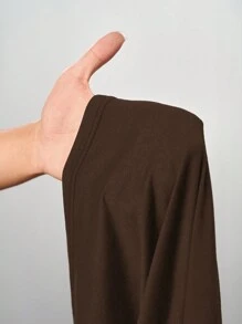 Slaydiva Sexy Hollow-Out Lace-Up Detail Mini Dress - Brown - View 8