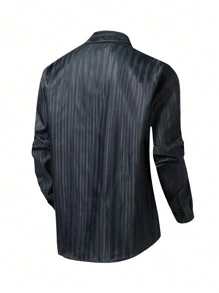 Manfinity Mode Plus Size Casual Simple Fashion Shirt For Daily Wear - Black - View 2