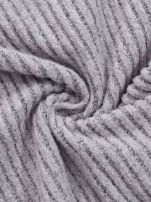 DAZY 女士热门拉绒短款T恤 - 酒紅色 - 查看 8