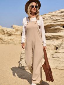 LanaWest Women Casual Versatile Long Sleeve T-Shirt + Camisole Jumpsuit