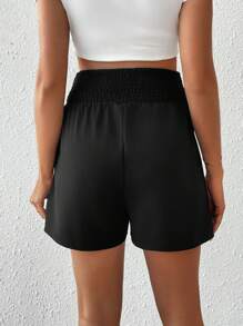 SHEIN Maternity Loose Casual Shorts With Chain Design At Waist