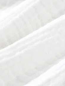 SHEIN 2pcs/Set Baby Girl Spring&Summer Casual Style, Pure Cotton Top &Heart-Shape Embroidery Long Pants Denim Set - White - View 5