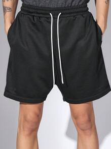 SUMWON Essential Melange Drop Shoulder T-Shirt And Shorts Co-Ord Set Streetwear Loungewear Athletic Summer Casual Two-Piece Sports Urban Comfortable Daily Wear