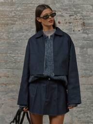 MUSERA Chaqueta con cremallera, cuello y bolsillo a medida, para primavera y verano, uso casual en aeropuerto, vacaciones, otoño, invierno, vuelta al colegio, oficina y uso diario, Navidad