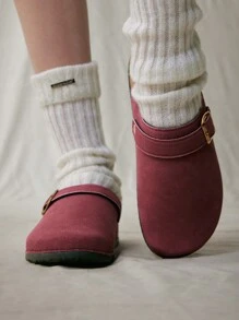 Solecia Chaussons de maison à plateforme moelleuse pour femmes, chaussures à bout fermé chaudes