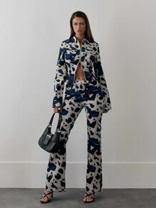 MUSERA Áo khoác denim dài tay in họa tiết bò sữa cổ bẻ, khóa kéo đôi, eo thon, phong cách mùa xuân thập niên 90, Y2K, dễ thương, gợi cảm, mùa hè, kiểu miền Tây, đi nghỉ mát, lễ hội, hòa nhạc, Ibiza, họa tiết bắt mắt, đi chơi đêm, mùa đông sang trọng. - Nhiều màu - Xem 5