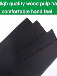 SHEIN 20 Blatt A4 Schwarze harte Pappe, verstärkte, spezielle Malpappe, DIY Handwerk Schüler-Deckblätter, Grußkarten- und Visitenkartenpappe, A3 Handwerkspappe, Album-Rückenpapier für den Schulanfang