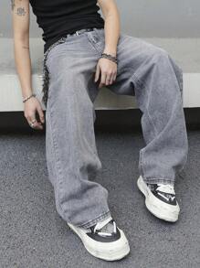 Manfinity EMRG Men's Denim Jeans - Light Grey - View 1