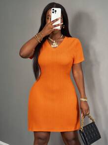 Slaydiva Damska sukienka midi na wiosnę/lato, na każdy mecz, odpowiednia na festiwal muzyczny, Wielkanoc, Nashville, przyjęcie urodzinowe, ukończenie szkoły, codzienne ubranie, plażę, rejs, opalanie, minimalistyczne ubranie domowe, teksturowana tkanina w kształcie litery A - Pomarańczowy - Zobacz 2