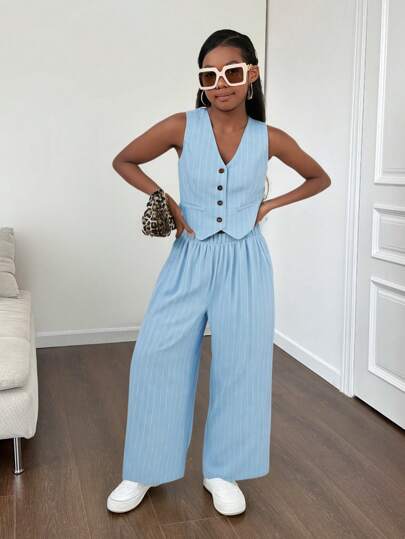 SHEIN Firerie Kids Tween Girls Tank Top Co-Ords