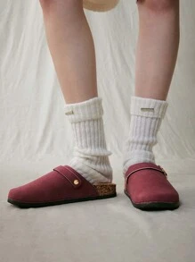 Solecia Chaussons de maison à plateforme moelleuse pour femmes, chaussures à bout fermé chaudes