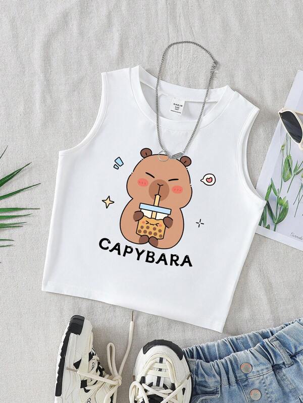 Parte superior tipo camiseta con leche y perlas para niña preadolescente