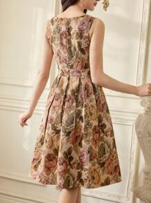 Vintamour Vestido de mujer vintage y elegante, vestido sin mangas de brocado para vacaciones, conjunto de verano para mujer, vestido de graduación, vestidos de cumpleaños para mujer, vestidos de verano para mujer, vestidos formales para mujer, vestidos para mujer, conjuntos de cumpleaños elegantes para mujer, vestido de invitada de boda, vestido de verano para mujer, vestidos elegantes para mujer, ropa de iglesia para mujer, vestido de vacaciones, ropa de verano para mujer, atuendo de crucero, vestidos para mujer, vestidos de fiesta y graduación para mujer, vestidos de primavera para mujer