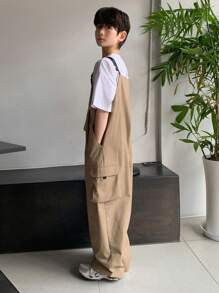 DAZY Tween Boy Fall Jumpsuit - Khaki - View 2