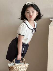 DAZY 2pcs/Set Young Girls Fall Outfits - White - View 6