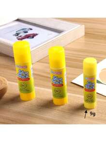 10pcs (9g) PVA Solid Glue Sticks, For Adhering Light Paper, Envelopes, Documents, Handmade Cards, Exam Papers, Notes, Scrapbooking, School & Office Supplies Back To School - yellow - View 10