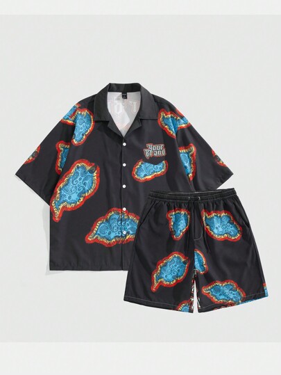 Street Life طقم قمصان رجالي مناسب للارتداء اليومي في الربيع/الصيف