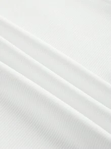 Slaydiva Casual All-Match White Cami Top With Deep U-Neck And Racerback,Spring/Summer - White - View 5