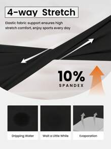 Easithlete Letter Strap Splicing Fishnet Crop Top Athletic Tank Top Workout Tank Tops Gym Top - Black - View 6