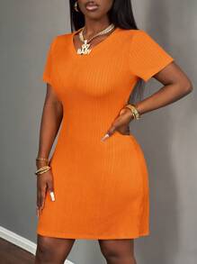 Slaydiva Damska sukienka midi na wiosnę/lato, na każdy mecz, odpowiednia na festiwal muzyczny, Wielkanoc, Nashville, przyjęcie urodzinowe, ukończenie szkoły, codzienne ubranie, plażę, rejs, opalanie, minimalistyczne ubranie domowe, teksturowana tkanina w kształcie litery A - Pomarańczowy - Zobacz 5