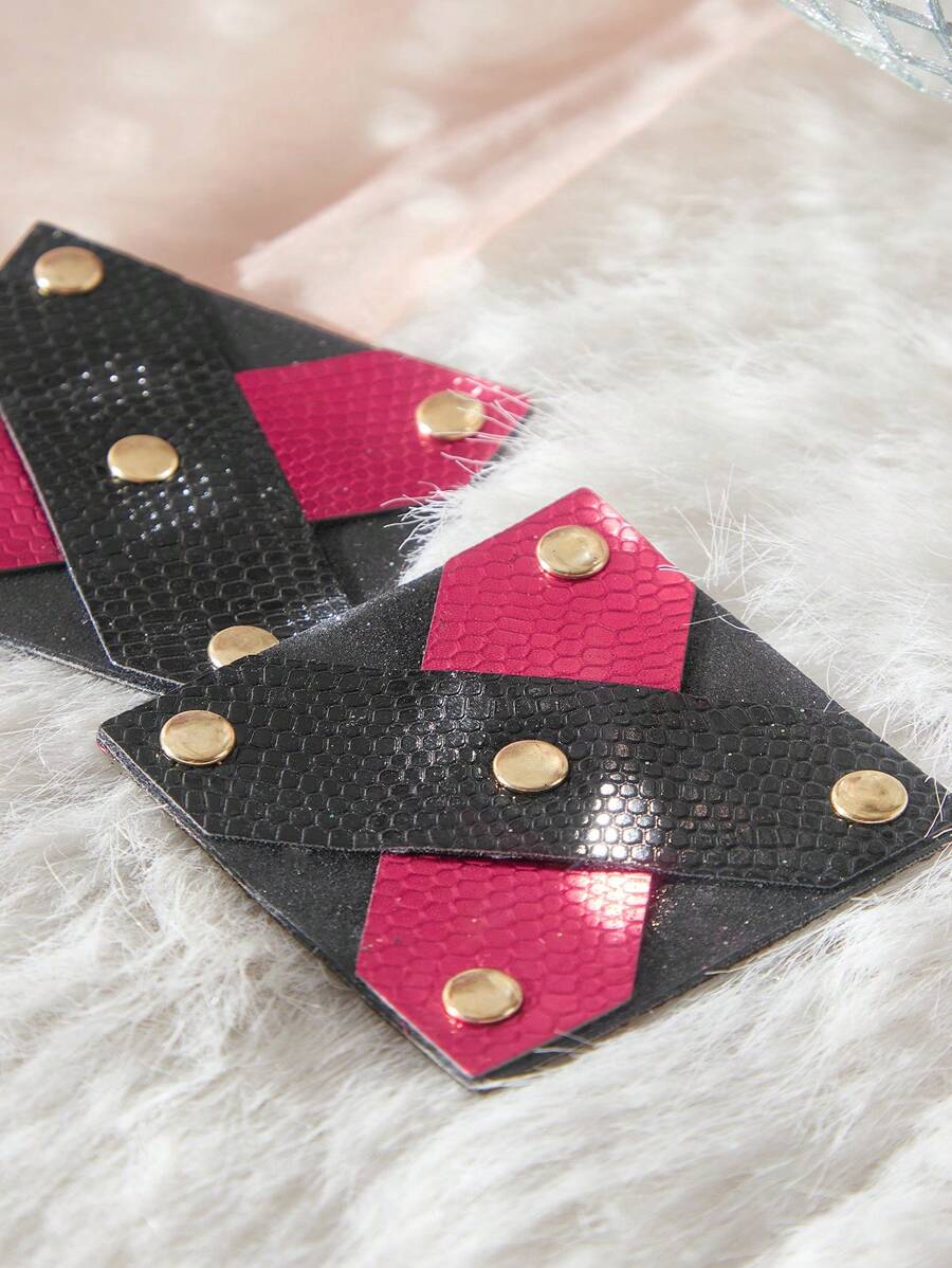 Rhinestone Embellished Reusable Silicone Self-Adhesive Leather Nipple Cover