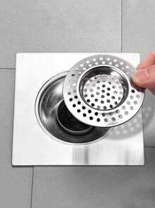 SHEIN 2 PIEZAS Colador de desagüe de bañera - Colador de pelo de ducha de 2,83 pulgadas, Cubierta de desagüe de bañera y ducha de acero inoxidable, Filtro de colador de fregadero de baño para decoración de baño de verano