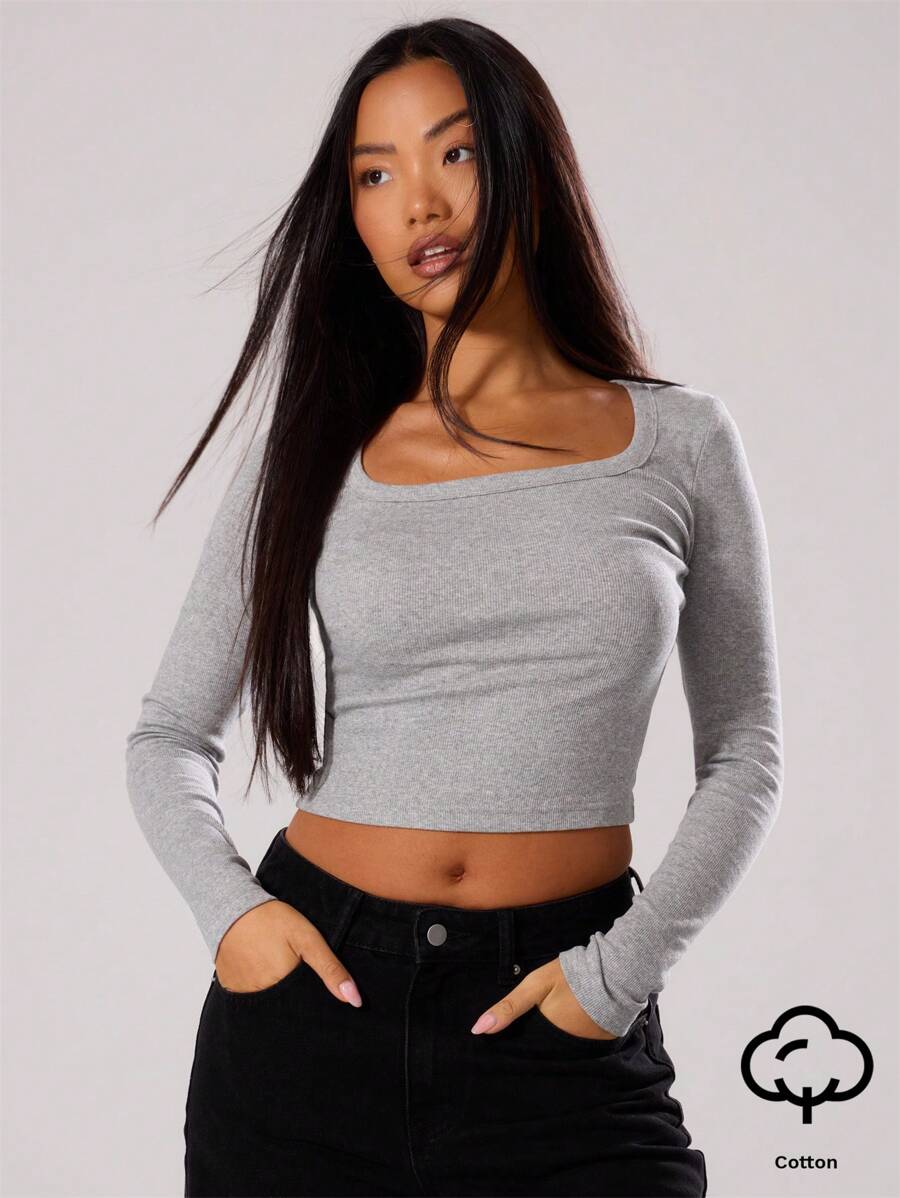 MUSERA Women T-Shirts Vacation Spring Summer Basic Casual Holiday - Grey - View 1