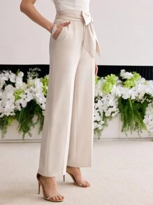 MOTF PREMIUM PRESS CREASE TAILORED SUIT PANTS - Apricot - View 1