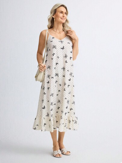 SHEIN LUNE Vestido informal con corte medio y minimalista para mujer, ropa de uso diario