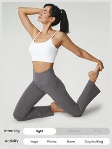 GLOWMODE 31英寸featherfit™超高腰彎曲縫製喇叭褲襪 - Volcanic Gray - 查看 7