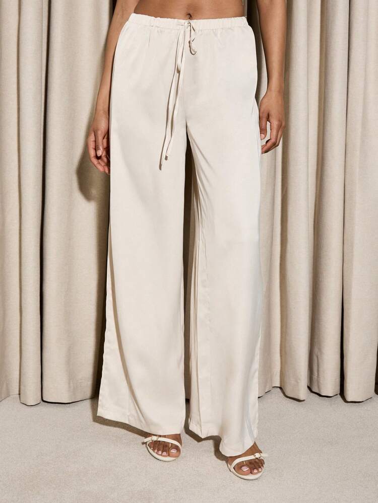 Luxe Teddy Cozy Plush Crop Top Wide Leg Palazzo Set