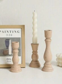 1 cái Chân nến hình trụ La Mã cổ điển dùng trang trí bàn tiệc cưới Đạo cụ chụp ảnh Đồ trang trí Halloween, Ma quái, Mùa thu, Lễ hội, Ngày lễ, Mùa đông, Ngày lễ, Lễ hội, Trang trí phòng, Quà tặng - Màu Khaki - Xem 2