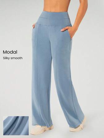 GLOWMODE Modale Seiden-touch Entspannte Lounge Hose