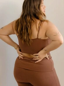 Aralina Curve Sleek Active Low Back Crop Tank Top