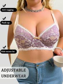 Plus Size Women's Sexy Lace Underwire Bra Lingerie