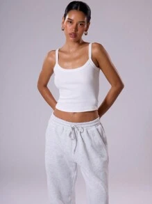 MUSERA Ladies' Plain Simple Daily Camisole Top Casual Basics Capsule Wardrobe Everyday Airport Holiday Vacation  Back To School  Winter Elegant Spring Summer - White - View 6