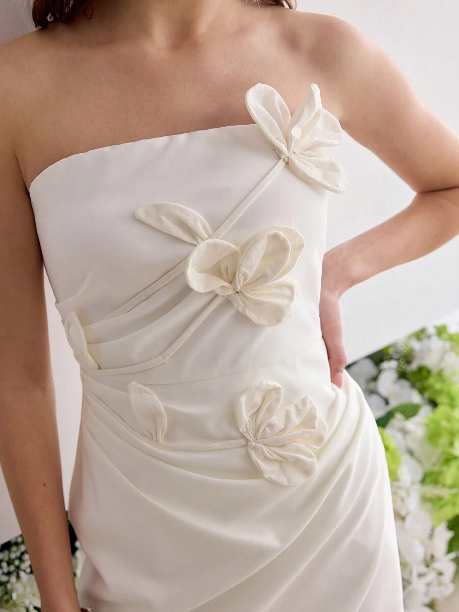 MOTF Soiréza FLORAL PATCHED TUBE COCKTAIL DRESS - Beige - View 2