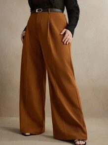 Anewsta Quần ống đứng thường ngày cỡ lớn cho nữ đi làm và đi nghỉ, tốt nghiệp năm mới, trở lại trường, giáo viên dành cho nữ - trái cam - Xem 3